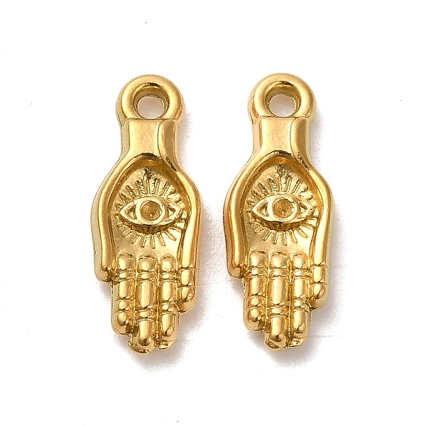 PandaHall 304 Stainless Steel Pendant Rhinestone Settings, Palm with Eye, Real 18K Gold Plated, Fit for 0.8mm Rhinestone, 14.5x5.5x2mm, Hole...
PandaHall 304 Stainless Steel Pendant Rhinestone Settings, Palm with Eye, Real 18K Gold Plated, Fit for 0.8mm Rhinestone, 14.5x5.5x2mm, Hole...