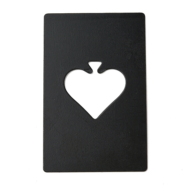 PandaHall 430 Stainless Steel Bottle Openers, Laser Cut, Rectangle with Spades, Electrophoresis Black, 85.5x54x1mm Stainless Steel Rectangle
PandaHall 430 Stainless Steel Bottle Openers, Laser Cut, Rectangle with Spades, Electrophoresis Black, 85.5x54x1mm Stainless Steel Rectangle