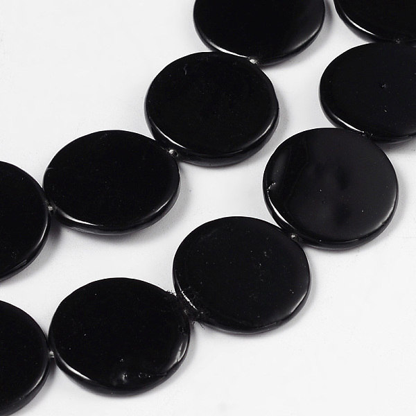 PandaHall Shell Beads Strands, Spray Painted, Flat Round, Black, about 17mm in diameter, 3mm thick, hole: 1mm, about 22pcs/strand Freshwater...
PandaHall Shell Beads Strands, Spray Painted, Flat Round, Black, about 17mm in diameter, 3mm thick, hole: 1mm, about 22pcs/strand Freshwater...