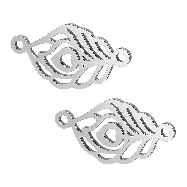 PandaHall 304 Stainless Steel Links connectors, Laser Cut, Feather, Stainless Steel Color, 9x17x1mm, Hole: 1.5mm 304 Stainless Steel Feather
PandaHall 304 Stainless Steel Links connectors, Laser Cut, Feather, Stainless Steel Color, 9x17x1mm, Hole: 1.5mm 304 Stainless Steel Feather