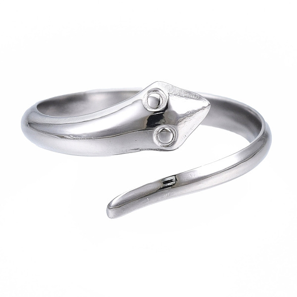 PandaHall 304 Stainless Steel Snake Wrap Open Cuff Ring for Women, Stainless Steel Color, US Size 6 3/4(17.1mm) 304 Stainless Steel
PandaHall 304 Stainless Steel Snake Wrap Open Cuff Ring for Women, Stainless Steel Color, US Size 6 3/4(17.1mm) 304 Stainless Steel