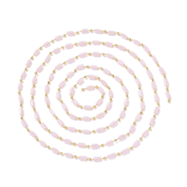 PandaHall 3.28 Feet Handmade Glass Beaded Chains, Soldered, with Brass Findings, Long-Lasting Plated, Real 18K Gold Plated, Cuboid, Pink...
PandaHall 3.28 Feet Handmade Glass Beaded Chains, Soldered, with Brass Findings, Long-Lasting Plated, Real 18K Gold Plated, Cuboid, Pink...