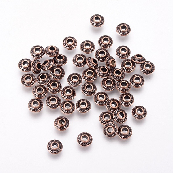PandaHall Tibetan Style Alloy Spacer Beads, Bicone, Red Copper, Cadmium Free & Nickel Free & Lead Free, 6.5x6mm, Hole: 2mm Alloy Bicone
PandaHall Tibetan Style Alloy Spacer Beads, Bicone, Red Copper, Cadmium Free & Nickel Free & Lead Free, 6.5x6mm, Hole: 2mm Alloy Bicone