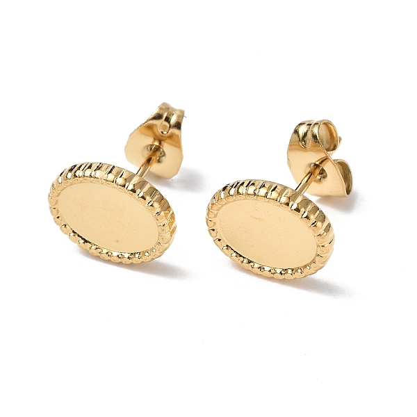 PandaHall Ion Plating(IP) 304 Stainless Steel Stud Earring Findings, Oval Earring Settings, with Ear Nuts, Real 18K Gold Plated, Tray: 8x6mm...
PandaHall Ion Plating(IP) 304 Stainless Steel Stud Earring Findings, Oval Earring Settings, with Ear Nuts, Real 18K Gold Plated, Tray: 8x6mm...