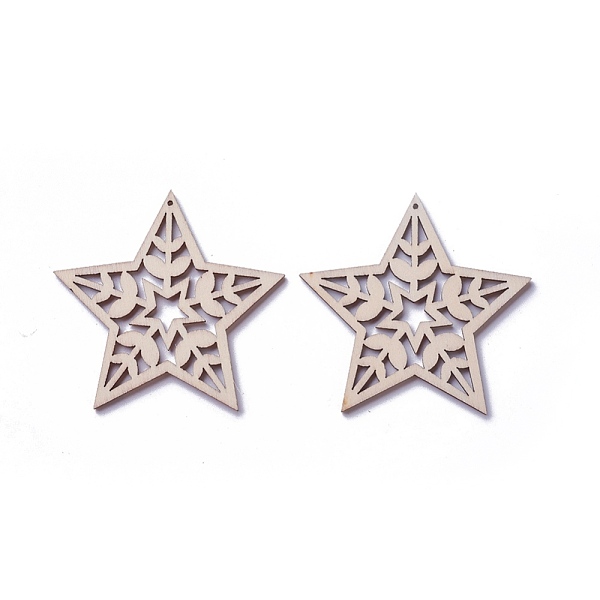 PandaHall Undyed Wood Pendants, Star, Antique White, 62x64x2.5mm, Hole: 1.2mm Wood Star Orange
PandaHall Undyed Wood Pendants, Star, Antique White, 62x64x2.5mm, Hole: 1.2mm Wood Star Orange