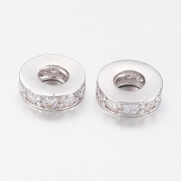 PandaHall Brass Micro Pave Cubic Zirconia European Beads, Large Hole Beads, Flat Round, Real Platinum Plated, 8x3mm, Hole: 4mm Brass+Cubic...
PandaHall Brass Micro Pave Cubic Zirconia European Beads, Large Hole Beads, Flat Round, Real Platinum Plated, 8x3mm, Hole: 4mm Brass+Cubic...