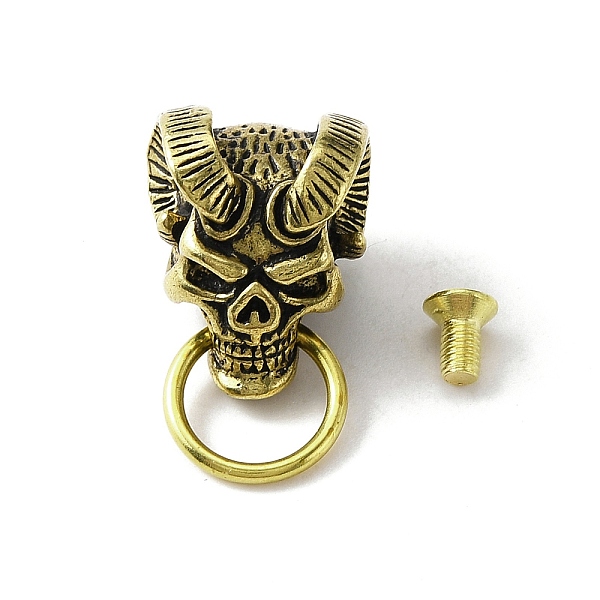 PandaHall Brass Demon Skull Head Clasps for Bag Decorative, Retro Leather Craft Rivets, with Pull Ring & Screw, Antique Golden & Golden...
PandaHall Brass Demon Skull Head Clasps for Bag Decorative, Retro Leather Craft Rivets, with Pull Ring & Screw, Antique Golden & Golden...
