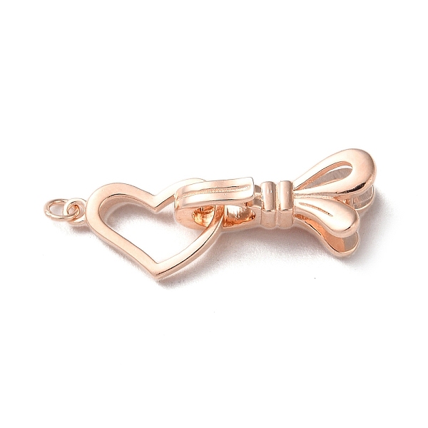 PandaHall 925 Sterling Silver Fold Over Clasps, Long-Lasting Plated, Heart Bowknot with 925 Stamp, Rose Gold, Heart: 14x8x2mm, Clasp...
PandaHall 925 Sterling Silver Fold Over Clasps, Long-Lasting Plated, Heart Bowknot with 925 Stamp, Rose Gold, Heart: 14x8x2mm, Clasp...