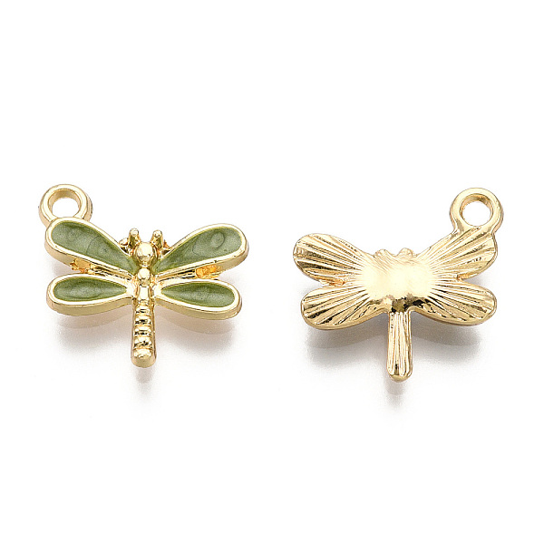 PandaHall Light Gold Plated Alloy Charms, with Enamel, Dragonfly, Olive Drab, 14.5x15.5x3mm, Hole: 1.8mm Alloy+Enamel Dragonfly Green
PandaHall Light Gold Plated Alloy Charms, with Enamel, Dragonfly, Olive Drab, 14.5x15.5x3mm, Hole: 1.8mm Alloy+Enamel Dragonfly Green
