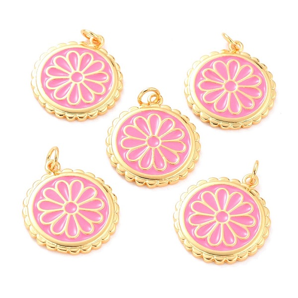 PandaHall Real 18K Gold Plated Brass Pendants, with Enamel, Long-Lasting Plated, Flat Round with Flower, Pink, 22.5x19.5x2mm, Jump Ring...
PandaHall Real 18K Gold Plated Brass Pendants, with Enamel, Long-Lasting Plated, Flat Round with Flower, Pink, 22.5x19.5x2mm, Jump Ring...