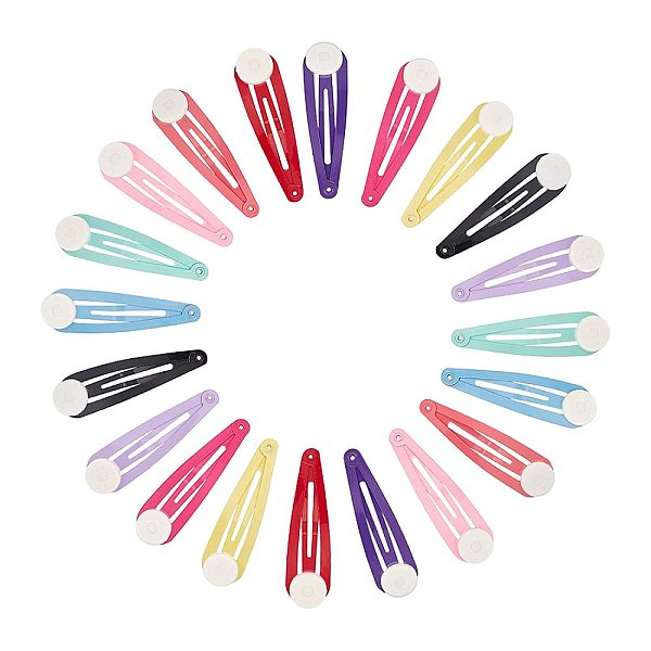 PandaHall Spray Painted Iron Snap Hair Clips, with Plastic, Teardrop, Mixed Color, 49.5x14x0.5mm, 100pcs/set Iron Multicolor
PandaHall Spray Painted Iron Snap Hair Clips, with Plastic, Teardrop, Mixed Color, 49.5x14x0.5mm, 100pcs/set Iron Multicolor