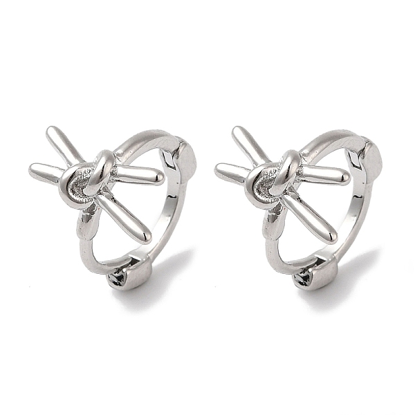 PandaHall knot Brass Hoop Earrings for Women, Real Platinum Plated, 11x11mm Brass Others
PandaHall knot Brass Hoop Earrings for Women, Real Platinum Plated, 11x11mm Brass Others