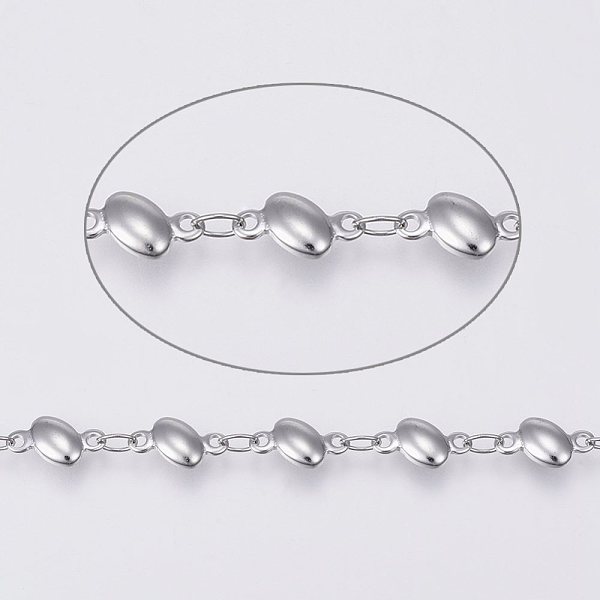 PandaHall 304 Stainless Steel Chains, Soldered, Oval, Stainless Steel Color, 8.5x4x2mm, about 32.8 Feet(10m)/card 304 Stainless Steel
PandaHall 304 Stainless Steel Chains, Soldered, Oval, Stainless Steel Color, 8.5x4x2mm, about 32.8 Feet(10m)/card 304 Stainless Steel