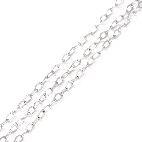 PandaHall 304 Stainless Steel Cable Chains, Unwelded, with Spool, Stainless Steel Color, 2.4x1.4x0.3mm, about 32.81 Feet(10m)/Roll 304...
PandaHall 304 Stainless Steel Cable Chains, Unwelded, with Spool, Stainless Steel Color, 2.4x1.4x0.3mm, about 32.81 Feet(10m)/Roll 304...