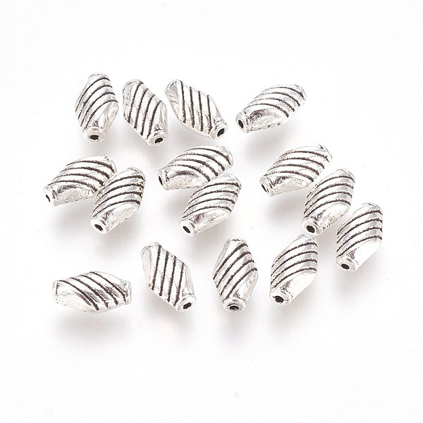 PandaHall Tibetan Style Alloy Beads, Shuttle, Antique Silver, Lead Free & Cadmium Free, about 10mm long, 6mm wide, 5mm thick, hole: 1mm...
PandaHall Tibetan Style Alloy Beads, Shuttle, Antique Silver, Lead Free & Cadmium Free, about 10mm long, 6mm wide, 5mm thick, hole: 1mm...