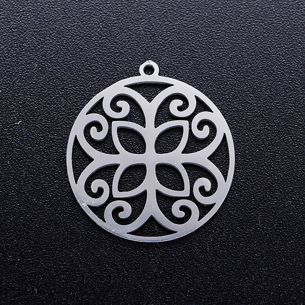 PandaHall 201 Stainless Steel Pendants, Ring with Flower, Stainless Steel Color, 21.5x20x1mm, Hole: 1.2mm 201 Stainless Steel Flower
PandaHall 201 Stainless Steel Pendants, Ring with Flower, Stainless Steel Color, 21.5x20x1mm, Hole: 1.2mm 201 Stainless Steel Flower