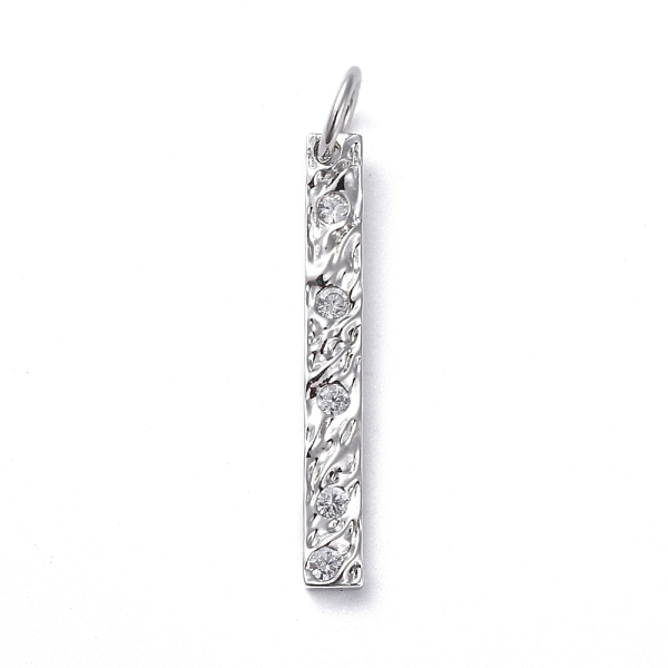 PandaHall Brass Micro Pave Cubic Zirconia Pendants, Long-Lasting Plated, Rectangle, Clear, Real Platinum Plated, 22x3x1.4mm, Hole: 3.5mm...
PandaHall Brass Micro Pave Cubic Zirconia Pendants, Long-Lasting Plated, Rectangle, Clear, Real Platinum Plated, 22x3x1.4mm, Hole: 3.5mm...
