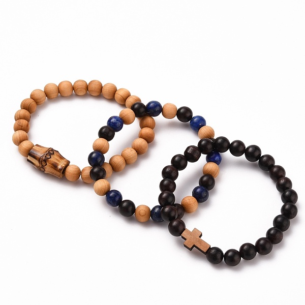 PandaHall Stretch Bracelets Sets, with Natural Bodhi Beads, Natural Wooden Beads & Lapis Lazuli Beads, Inner Diameter: 2-1/4 inch(5.7cm)...
PandaHall Stretch Bracelets Sets, with Natural Bodhi Beads, Natural Wooden Beads & Lapis Lazuli Beads, Inner Diameter: 2-1/4 inch(5.7cm)...