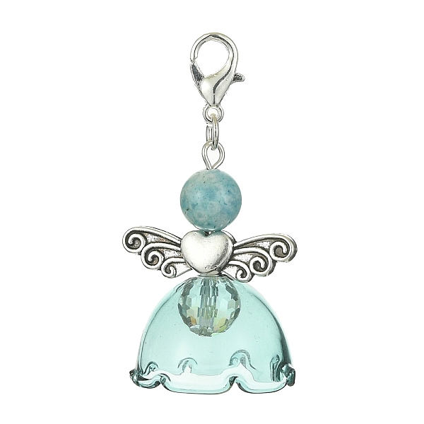 PandaHall Natural Hemimorphite Pendant Decorations, with Glass Beads and Alloy Lobster Claw Clasps, Angel, 45mm Natural Gemstone Angel &...
PandaHall Natural Hemimorphite Pendant Decorations, with Glass Beads and Alloy Lobster Claw Clasps, Angel, 45mm Natural Gemstone Angel &...