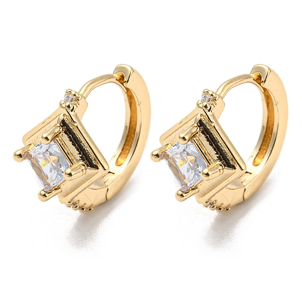 PandaHall Brass with Clear Cubic Zirconia Hoop Earrings, Rectangle, Light Gold, 13x10mm Brass Rectangle
PandaHall Brass with Clear Cubic Zirconia Hoop Earrings, Rectangle, Light Gold, 13x10mm Brass Rectangle