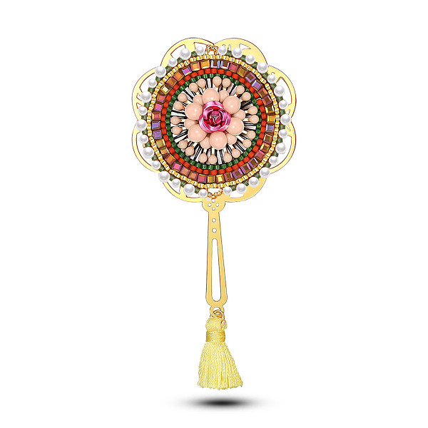 PandaHall SHEGRACE Japanese Seed Beads Brooches, with Brass Findings and Tassels, Fan, Golden, 100x48mm Glass
PandaHall SHEGRACE Japanese Seed Beads Brooches, with Brass Findings and Tassels, Fan, Golden, 100x48mm Glass