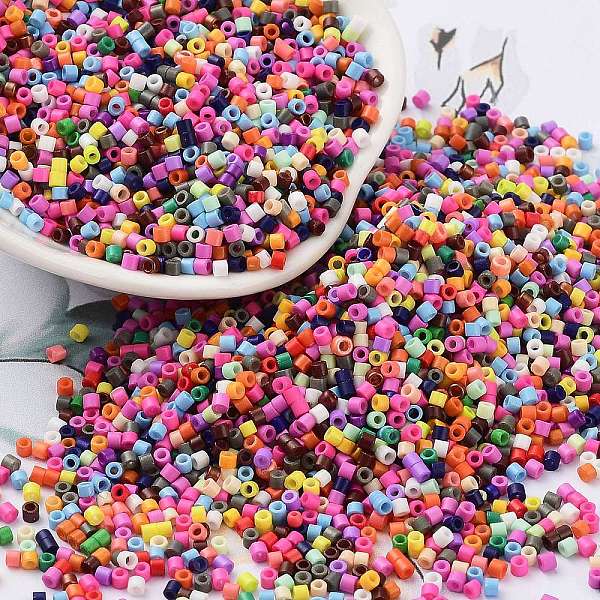 PandaHall Baking Paint Glass Seed Beads, Cylinder, Colorful, 2x1.5mm, Hole: 1mm, about 50398pcs/pound Glass
PandaHall Baking Paint Glass Seed Beads, Cylinder, Colorful, 2x1.5mm, Hole: 1mm, about 50398pcs/pound Glass