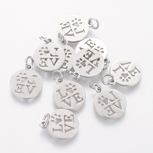 PandaHall 304 Stainless Steel Pendants, Flat Round with Word Love, Stainless Steel Color, 14x12x1mm, Hole: 3mm 304 Stainless Steel Flat...
PandaHall 304 Stainless Steel Pendants, Flat Round with Word Love, Stainless Steel Color, 14x12x1mm, Hole: 3mm 304 Stainless Steel Flat...