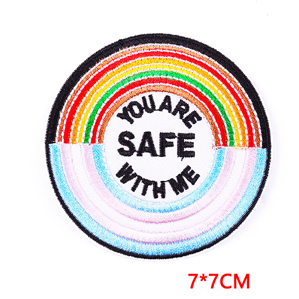 PandaHall Computerized Embroidery Cloth Iron on/Sew on Patches, Word Pattern Costume Accessories, Round Pattern, 70mm Cloth Round
PandaHall Computerized Embroidery Cloth Iron on/Sew on Patches, Word Pattern Costume Accessories, Round Pattern, 70mm Cloth Round