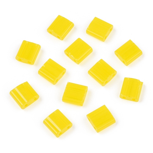 PandaHall 2-Hole Glass Seed Beads, Transparent Colours, Rectangle, Yellow, 5x4.5~5.5x2~2.5mm, Hole: 0.5~0.8mm Glass Rectangle Yellow
PandaHall 2-Hole Glass Seed Beads, Transparent Colours, Rectangle, Yellow, 5x4.5~5.5x2~2.5mm, Hole: 0.5~0.8mm Glass Rectangle Yellow