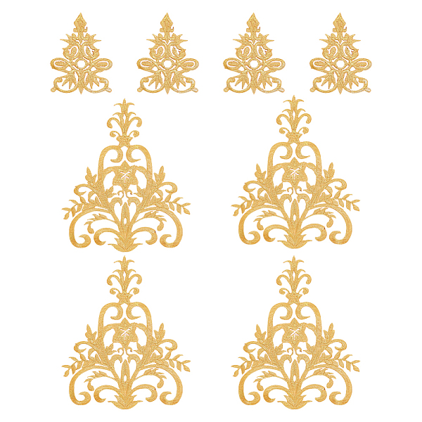 PandaHall 8Pcs 2 Styles Floral Pattern Polyester Computerized Embroidery Iron on/Sew on Patches, Ethnic Style Metallic Thread Embroidery..., Gold
PandaHall 8Pcs 2 Styles Floral Pattern Polyester Computerized Embroidery Iron on/Sew on Patches, Ethnic Style Metallic Thread Embroidery..., Gold