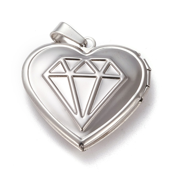 PandaHall 304 Stainless Steel Locket Pendants, Photo Frame Charms for Necklaces, Heart with Diamond & TE AMO, Stainless Steel Color...
PandaHall 304 Stainless Steel Locket Pendants, Photo Frame Charms for Necklaces, Heart with Diamond & TE AMO, Stainless Steel Color...