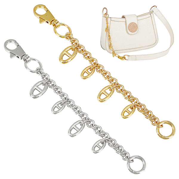 PandaHall WADORN 2Pcs 2 Colors Brass Cable Chain Purse Strap Extenders, with Mariner Link Charm & Alloy Swivel Clasps, for Bag Replacement...
PandaHall WADORN 2Pcs 2 Colors Brass Cable Chain Purse Strap Extenders, with Mariner Link Charm & Alloy Swivel Clasps, for Bag Replacement...