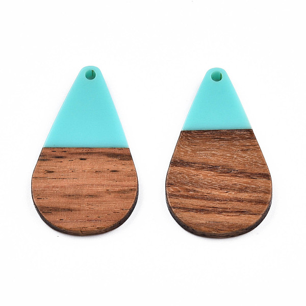 PandaHall Opaque Resin & Walnut Wood Pendants, Teardrop Shape Charm, Turquoise, 38x22x3mm, Hole: 2mm Resin+Wood Teardrop Green
PandaHall Opaque Resin & Walnut Wood Pendants, Teardrop Shape Charm, Turquoise, 38x22x3mm, Hole: 2mm Resin+Wood Teardrop Green