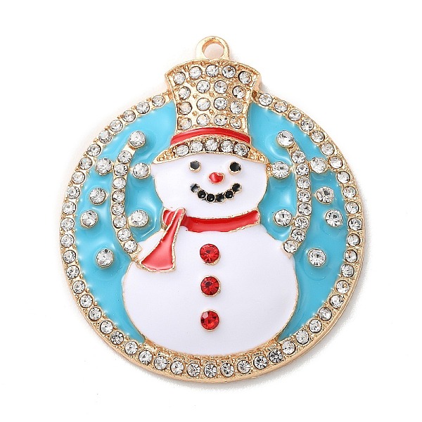 PandaHall Christmas Zinc Alloy Rhinestone Pendnats, with Enamel, Light Gold, Snowman, 38x32.5x6.2mm, Hole: 2mm Alloy+Rhinestone Snowman
PandaHall Christmas Zinc Alloy Rhinestone Pendnats, with Enamel, Light Gold, Snowman, 38x32.5x6.2mm, Hole: 2mm Alloy+Rhinestone Snowman