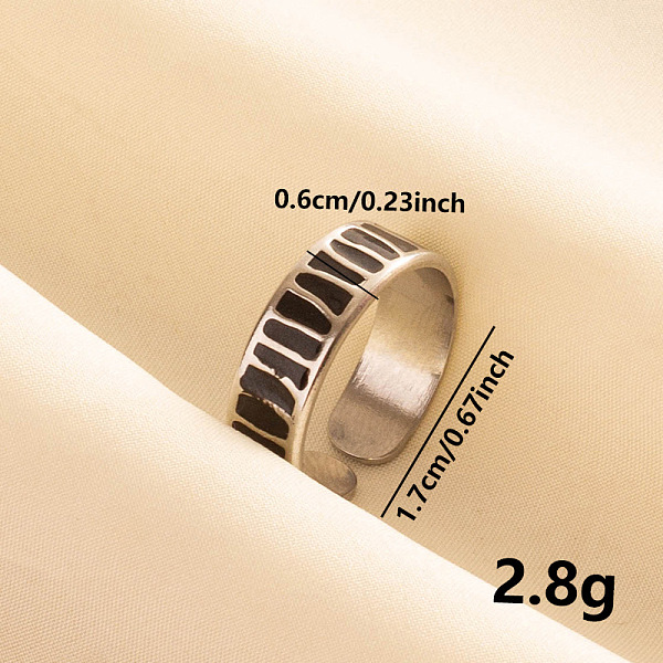 PandaHall Stylish 304 Stainless Steel Enamel Cuff Ring, Wide Band Open Ring for Women, Stainless Steel Color 304 Stainless Steel
PandaHall Stylish 304 Stainless Steel Enamel Cuff Ring, Wide Band Open Ring for Women, Stainless Steel Color 304 Stainless Steel