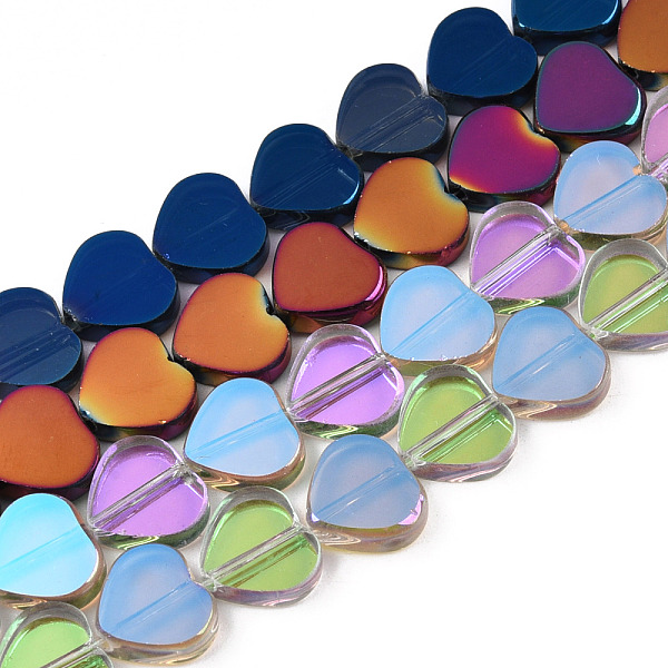 PandaHall Electroplate Glass Beads Strands, Heart, Mixed Color, 9.5x10.5x3mm, Hole: 0.8mm, about 60pcs/strand, 21.65 inch(55cm) Glass Heart..., Multicolor
PandaHall Electroplate Glass Beads Strands, Heart, Mixed Color, 9.5x10.5x3mm, Hole: 0.8mm, about 60pcs/strand, 21.65 inch(55cm) Glass Heart..., Multicolor