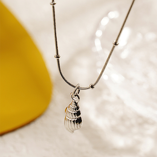 PandaHall Stainless Steel Shell Shape Pendant Necklace for Women, Stainless Steel Color, 15.75 inch(40cm) Stainless Steel Shell Shape
PandaHall Stainless Steel Shell Shape Pendant Necklace for Women, Stainless Steel Color, 15.75 inch(40cm) Stainless Steel Shell Shape