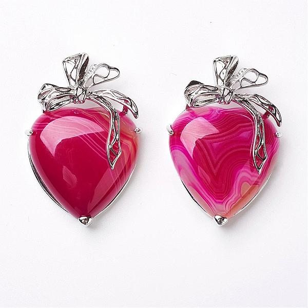 PandaHall Natural Agate Pendants, with Platinum Tone Brass Findings, Heart, 46x32x10mm, Hole: 3.5x6mm Natural Agate Heart
PandaHall Natural Agate Pendants, with Platinum Tone Brass Findings, Heart, 46x32x10mm, Hole: 3.5x6mm Natural Agate Heart