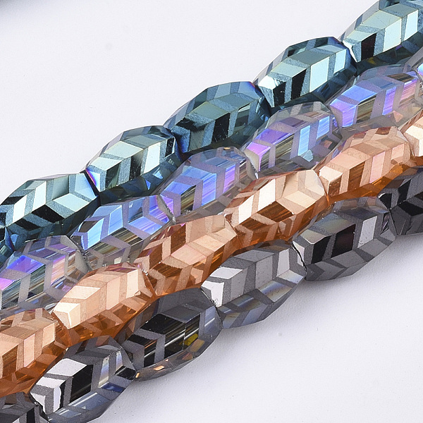 PandaHall Electroplate Glass Beads Strands, Frosted, Faceted, Barrel, Mixed Color, 7.5x7.5x11mm, Hole: 1.2mm, about 60pcs/strand, 25.9 inch..., Multicolor
PandaHall Electroplate Glass Beads Strands, Frosted, Faceted, Barrel, Mixed Color, 7.5x7.5x11mm, Hole: 1.2mm, about 60pcs/strand, 25.9 inch..., Multicolor