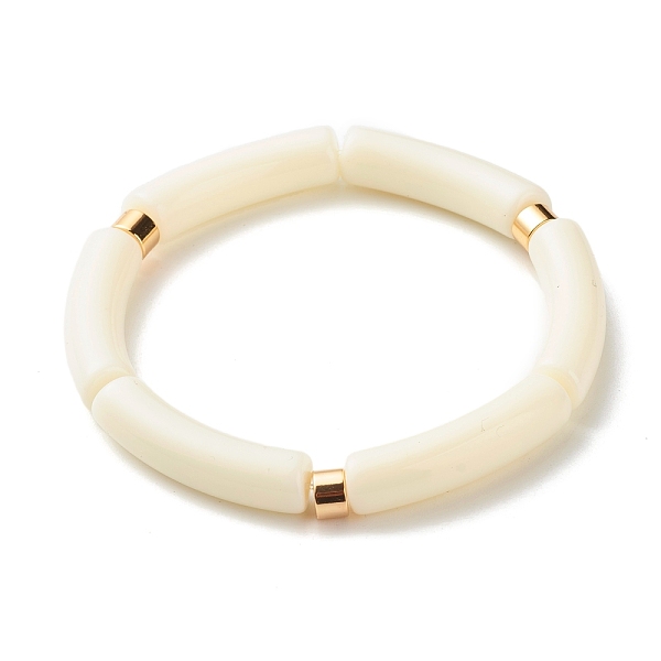 PandaHall Curved Tube Acrylic Beads Stretch Bracelet for Girl Women, Golden, White, Inner Diameter: 2-1/4 inch(5.6cm) Acrylic White
PandaHall Curved Tube Acrylic Beads Stretch Bracelet for Girl Women, Golden, White, Inner Diameter: 2-1/4 inch(5.6cm) Acrylic White