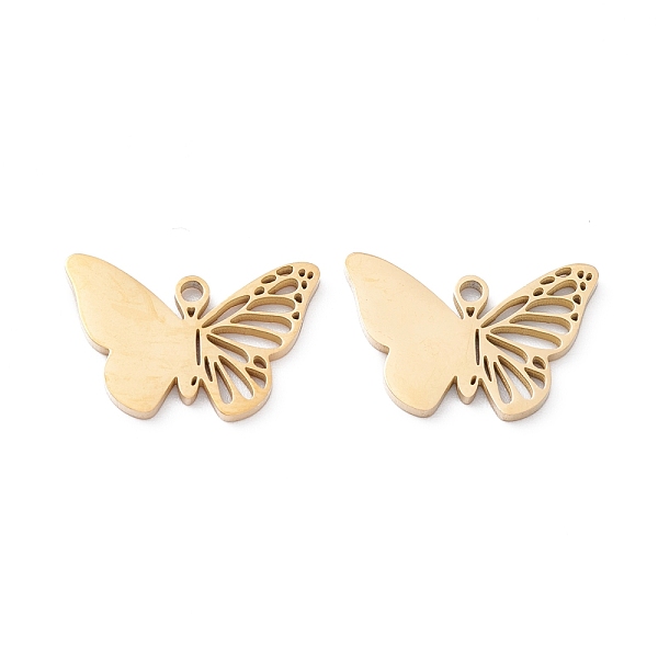 PandaHall 201 Stainless Steel Charms, Hollow, Butterfly Charms, Golden, 12x18x1mm, Hole: 1.5mm 201 Stainless Steel Butterfly
PandaHall 201 Stainless Steel Charms, Hollow, Butterfly Charms, Golden, 12x18x1mm, Hole: 1.5mm 201 Stainless Steel Butterfly