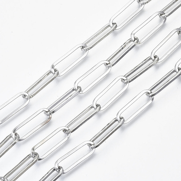 PandaHall Unwelded Iron Paperclip Chains, Drawn Elongated Cable Chains, with Spool, Flat Oval, Platinum, 22x7x1.4mm, about 32.8 Feet...
PandaHall Unwelded Iron Paperclip Chains, Drawn Elongated Cable Chains, with Spool, Flat Oval, Platinum, 22x7x1.4mm, about 32.8 Feet...