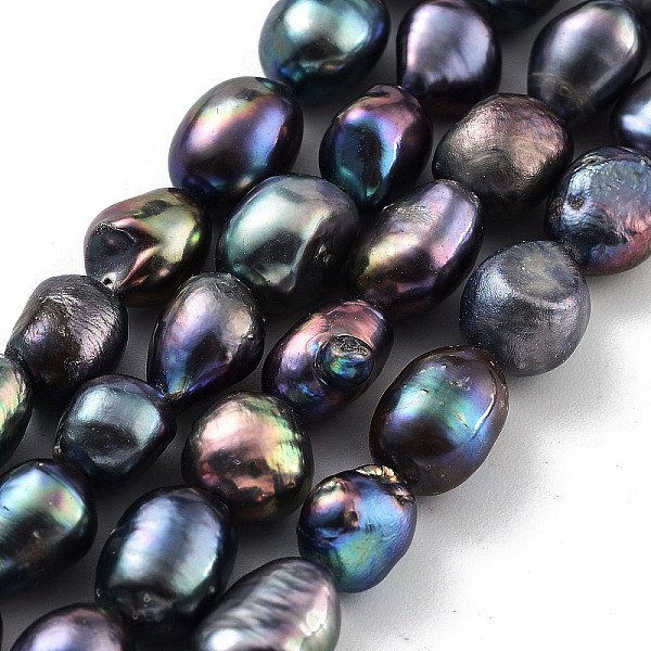PandaHall Dyed Natural Cultured Freshwater Pearl Beads Strands, Two Sides Polished, Grade A, Black, 7~8mm, Hole: 0.6mm, about...
PandaHall Dyed Natural Cultured Freshwater Pearl Beads Strands, Two Sides Polished, Grade A, Black, 7~8mm, Hole: 0.6mm, about...