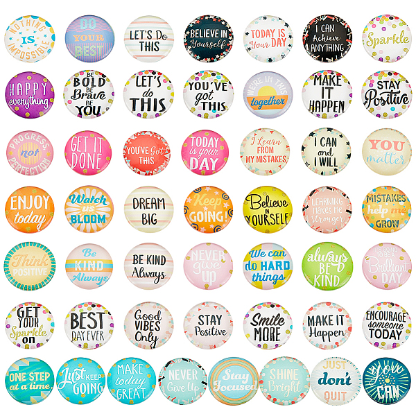 PandaHall PH 25mm Inspirational Word Glass Cabochons, 50pcs Flatback Dome Cabochons Round Printed Cabochon Tiles for Photo Pendants Craft..., Multicolor
PandaHall PH 25mm Inspirational Word Glass Cabochons, 50pcs Flatback Dome Cabochons Round Printed Cabochon Tiles for Photo Pendants Craft..., Multicolor