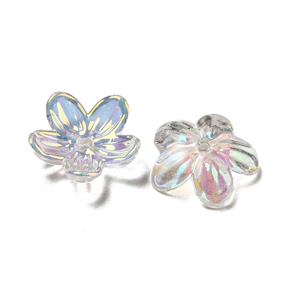 PandaHall Iridescent Acrylic Bead Caps, AB Color Plated, 5-Petal Flower, Clear AB, 12x12x3.5mm, Hole: 1.4mm Acrylic White
PandaHall Iridescent Acrylic Bead Caps, AB Color Plated, 5-Petal Flower, Clear AB, 12x12x3.5mm, Hole: 1.4mm Acrylic White