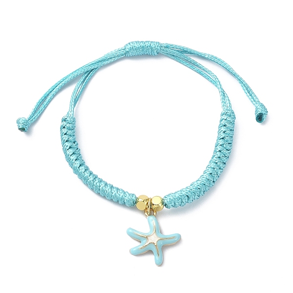 PandaHall Starfish Shape Alloy Enamel Pendant Bracelets, Adjustable Waxed Polyester Braided Cord Bracelets, for Women, Turquoise, 0.12cm..., Green
PandaHall Starfish Shape Alloy Enamel Pendant Bracelets, Adjustable Waxed Polyester Braided Cord Bracelets, for Women, Turquoise, 0.12cm..., Green