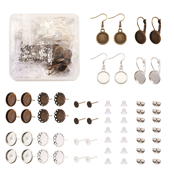 PandaHall Fashewelry Brass Earring Finding Sets, 40Pcs Flat Round Brass Leverback & Earring Hook Findings & Ear Studs Settings, 60Pcs Brass...
PandaHall Fashewelry Brass Earring Finding Sets, 40Pcs Flat Round Brass Leverback & Earring Hook Findings & Ear Studs Settings, 60Pcs Brass...
