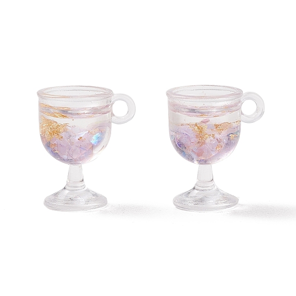 PandaHall Resin Cup Pendants, with Gold Foil, Wine Glass, Lilac, 18~18.5x15x12mm, Hole: 2.5mm Resin Tableware Purple
PandaHall Resin Cup Pendants, with Gold Foil, Wine Glass, Lilac, 18~18.5x15x12mm, Hole: 2.5mm Resin Tableware Purple