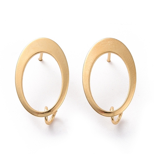 PandaHall 201 Stainless Steel Stud Earring Findings, with Vertical Loop and 316 Stainless Steel Pin, Oval, Real 24K Gold Plated, 19x12mm...
PandaHall 201 Stainless Steel Stud Earring Findings, with Vertical Loop and 316 Stainless Steel Pin, Oval, Real 24K Gold Plated, 19x12mm...