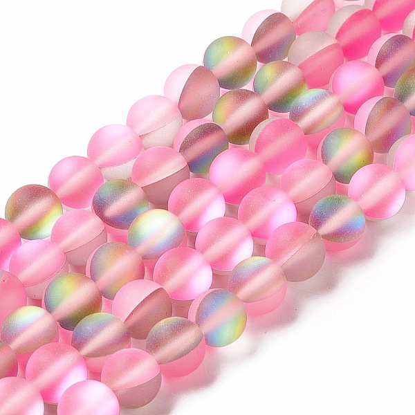 PandaHall Synthetic Moonstone Beads Strands, Frosted, Round, Hot Pink, 8mm, Hole: 1mm, about 43~47pcs/strand, 14.37''~15.08''(36.5~38.3cm)...
PandaHall Synthetic Moonstone Beads Strands, Frosted, Round, Hot Pink, 8mm, Hole: 1mm, about 43~47pcs/strand, 14.37''~15.08''(36.5~38.3cm)...